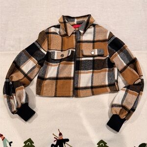 Plaid Cropped Jacket